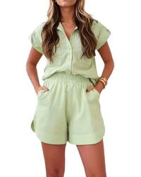 LOEY - Shirt & Short Set - Lyst