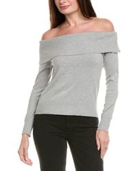 Hannah Rose - Off-The-Shoulder Cashmere-Blend Pullover - Lyst