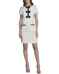 KARL LAGERFELD - Faux Tweed A-Line Dress - Lyst