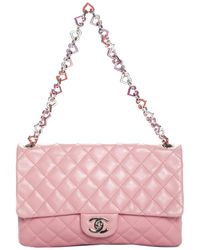 Chanel Limited Edition Pink Quilted Lambskin Leather Medium Valentine Heart Flap Bag, Never Carried