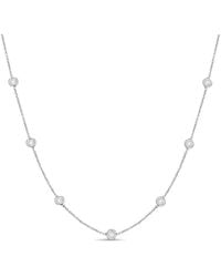 Forever Creations Signature - Forever Creations 14K 1.00 Ct. Tw. Diamond By The Yard Necklace - Lyst