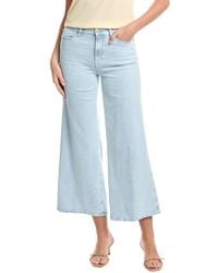 7 For All Mankind - Left Hand Cropped Lotta Malibu Sky Wide Leg Jean - Lyst