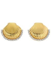 Eye Candy LA - Cz Doris Sea Shell Studs - Lyst