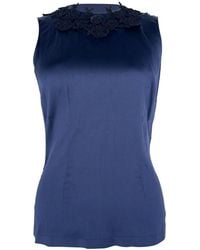 Dolce & Gabbana - Floral Lace Applique Sleeveless Top, Size It (Authentic Pre-Loved) - Lyst