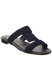 Tod's - Double T Strap Suede Sandal - Lyst