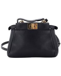 Fendi - Leather Peekaboo Bag Leather Micro (Authentic Pre-Loved) - Lyst