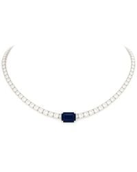 Jewels by Viomo - 14K 4.43 Ct. Tw. Diamond & Sapphire Choker Necklace - Lyst