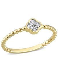 Rina Limor - 14k 0.04 Ct. Tw. Diamond Quatrefoil Ring - Lyst