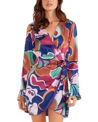 MINKPINK - Lottie Wrap Mini Dress - Lyst