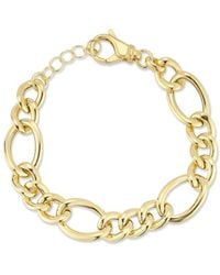 Chloe and Madison - 18k Over Silver Chunky Figaro Bracelet - Lyst