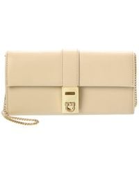 Ferragamo - Hug Leather Wallet On Chain - Lyst