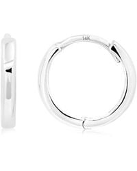 MaxColor - 14K Huggie Earrings - Lyst