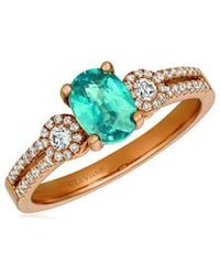 Le Vian - Le Vian 14k 1.13 Ct. Tw. Diamond & Blueberry Zircon Cocktail Ring - Lyst