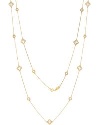 Suzy Levian CZ Jewelry - Suzy Levian Cz Clover Circle Station Necklace - Lyst