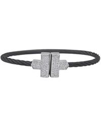 Alor - Noir 18k 0.36 Ct. Tw. Diamond Cable Bangle Bracelet - Lyst