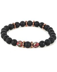 jean claude - Dell Arte Black Tanzanian Onyx & Crystal Stretch Bracelet - Lyst