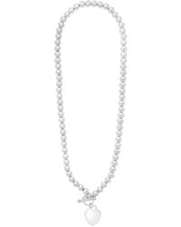 Italian Silver - Bead Toggle Necklace - Lyst