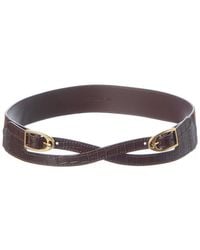 J.McLaughlin - Jimena Croc-Embossed Suede & Leather Belt - Lyst
