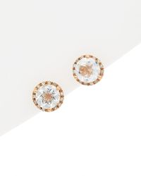 Diana M. Jewels - Fine Jewelry 14k Rose Gold 3.07 Ct. Tw. Diamond & Topaz Studs - Lyst