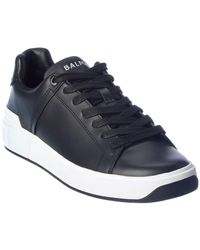 Balmain Leather Sneaker - Black