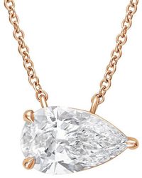 Diana M. Jewels - Diana M. 14K Rose 8.00 Ct. Tw. Lab-Grown Diamond Solitaire Pendant - Lyst