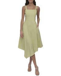 DKNY - Linen-Blend Dress - Lyst