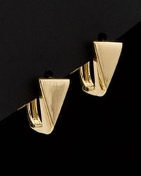 Italian Gold - 14k Triangle Huggie Earrings - Lyst