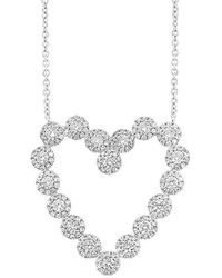 Diana M. Jewels - Fine Jewelry 14k 1.15 Ct. Tw. Diamond Heart Necklace - Lyst