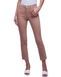 L'Agence - Sada High-Rise Crop Slim - Lyst