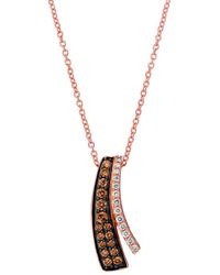 Le Vian - Le Vian 14k Strawberry Gold 0.32 Ct. Tw. Diamond Pendant Necklace - Lyst