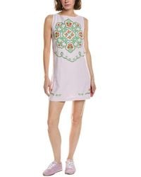 Free People - Electric Garden Linen-Blend Mini Dress - Lyst