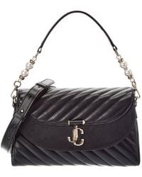 Jimmy Choo - Avn Curve Top Handle Leather Shoulder Bag - Lyst