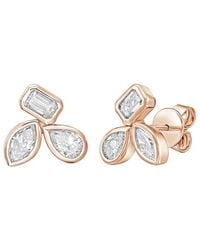 Diana M. Jewels - Diana M. 14K Rose 3.00 Ct. Tw. Lab-Grown Diamond Bezel Earrings - Lyst
