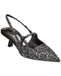 Jimmy Choo - Glitter Slingback Pointed Pumps - Lyst