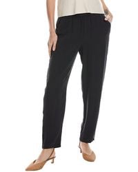 Eileen Fisher - High Waisted Silk Tapered Ankle Pant - Lyst