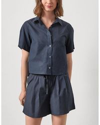 Lilla P - Folded Sleeve Button Down Shirt - Lyst