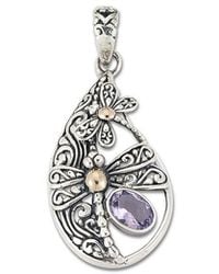 Samuel B. - 18K & Amethyst Dragonfly Pendant - Lyst