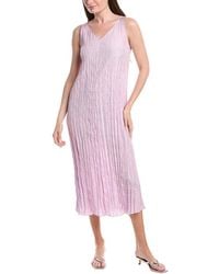 Eileen Fisher - Pleated Silk Flare Dress - Lyst
