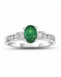 LEVARON - 14K 1.25 Ct. Tw. Diamond & Emerald Ring - Lyst