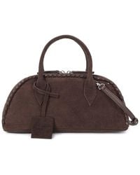Tiffany & Fred Paris - Suede & Leather Top Handle Bag - Lyst