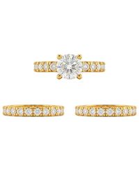 Lab Grown Diamonds - 14K 5.00 Ct. Tw. Lab-Grown Diamond Bridal Set - Lyst