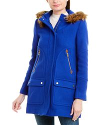 J.Crew Wool-blend Parka - Blue