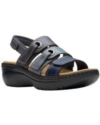 Clarks - Merliah 2 Bali Leather Wedge Sandal - Lyst