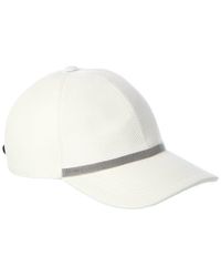 Brunello Cucinelli - Leather-Trim Linen & Silk-Blend Cap - Lyst