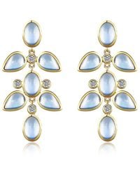 Nina Zhou Jewelry - 14K 5.92 Ct. Tw. Diamond & Moonstone Drop Earrings - Lyst