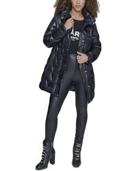 KARL LAGERFELD - Midi Puffer Jacket - Lyst