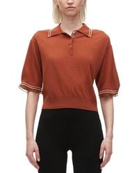 3.1 Phillip Lim - Wool Cropped Polo Sweater - Lyst