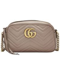 Gucci - Leather Gg Marmont Crossbody Bag Small (Authentic Pre-Loved) - Lyst