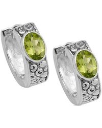 Samuel B. - Silver 1.60 Ct. Tw. Peridot Huggie Earrings - Lyst