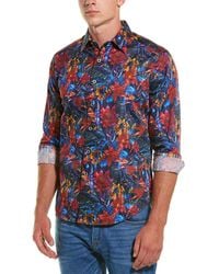 Robert Graham Rushton Classic Fit Woven Shirt - Red